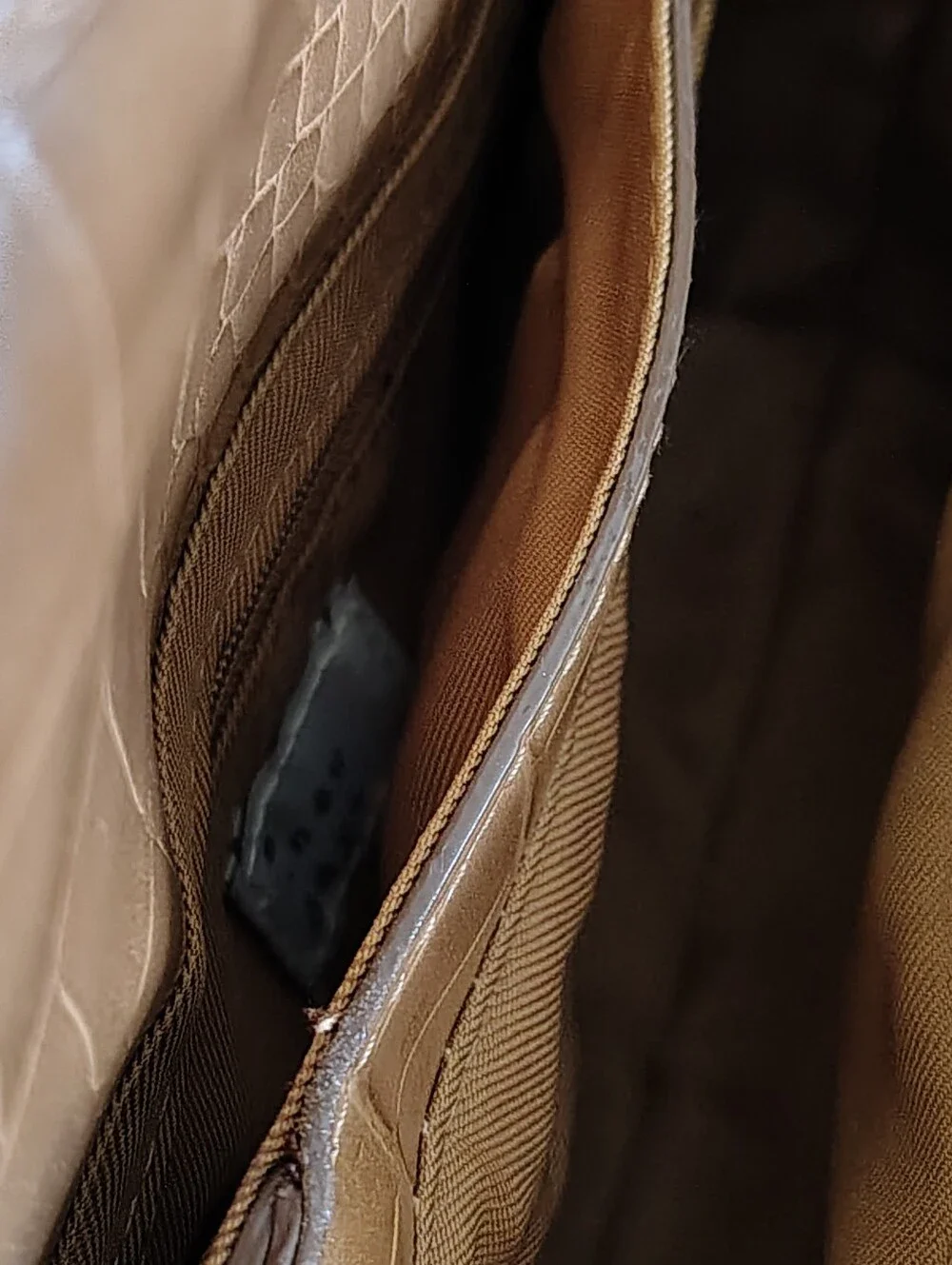 a new day Croc-Embossed Satchel Handbag in Light Brown
